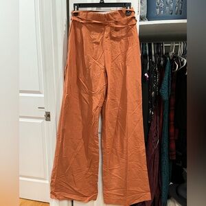 Orange Zara Wide Leg Pants